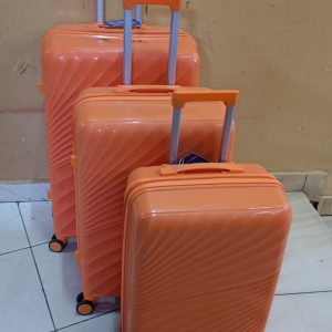 3-in-1 Unbreakable double Zip Rubber Suitcase Set