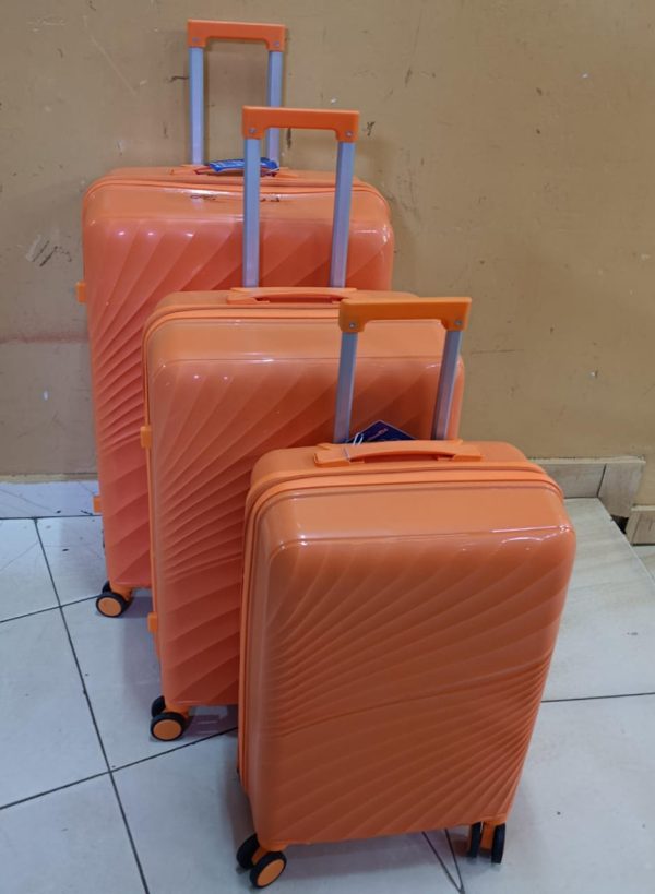 3-in-1 Unbreakable double Zip Rubber Suitcase Set