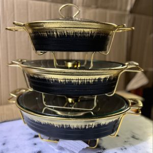 Ceramic Chaffing Dishes - 3pcs