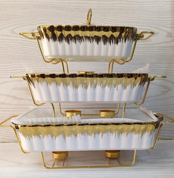 Ceramic Chaffing Dishes - 3pcs - Image 5