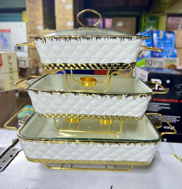 Ceramic Chaffing Dishes - 3pcs - Image 8