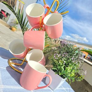 Classy Peach Ceramic Mugs