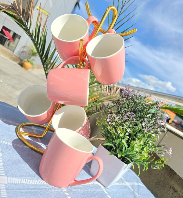 Classy Peach Ceramic Mugs
