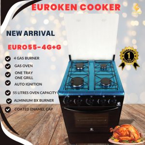 Euroken Standing Cooker With Gas Oven