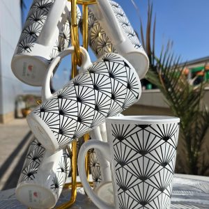 Long Black Ceramic Mugs