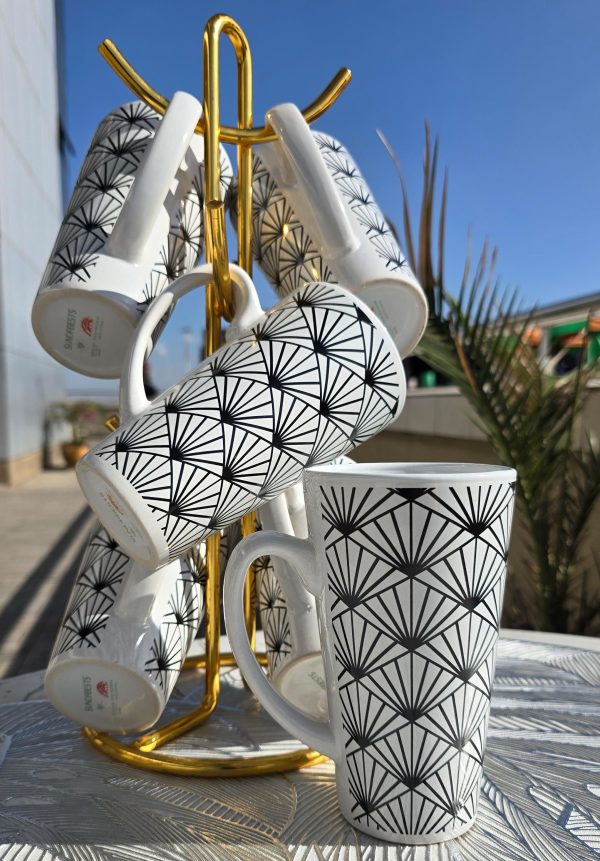 Long Black Ceramic Mugs